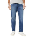 Blue - Front - Maine Mens Stone Wash Straight Jeans