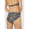 Black-White - Back - Debenhams Womens-Ladies Leopard Print Foldover Bikini Bottoms