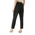 Black - Back - Maine Womens-Ladies Belted Belt Slim Trousers