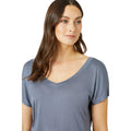 Grey - Side - Maine Womens-Ladies Slouch T-Shirt