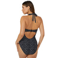 Monochrome - Back - Gorgeous Womens-Ladies Spotted Underwired One Piece Swimsuit