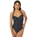 Monochrome - Front - Gorgeous Womens-Ladies Spotted Underwired One Piece Swimsuit