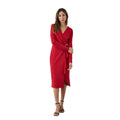 Red - Front - Principles Womens-Ladies Ruffled Ponte Midi Dress