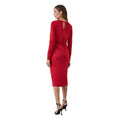Red - Back - Principles Womens-Ladies Ruffled Ponte Midi Dress