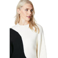 Black-White - Side - Principles Womens-Ladies Colour Block Chunky Knit Sweatshirt