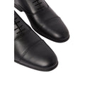 Black - Side - Debenhams Mens Oscar Leather Toe Cap Oxford Shoes