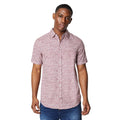 Purple - Front - Maine Mens Floral Distressed Short-Sleeved Shirt