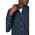 Navy - Side - Maine Mens Dual Box Check Long-Sleeved Shirt