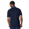 Navy - Back - Maine Mens Tipped Badge Polo Shirt