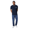 Navy - Lifestyle - Maine Mens Tipped Badge Polo Shirt