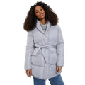 Silver - Front - Dorothy Perkins Womens-Ladies Wrap Padded Jacket