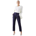 Navy - Side - Dorothy Perkins Womens-Ladies High Waist Tall Slim Leg Trousers