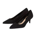 Natural Black - Back - Dorothy Perkins Womens-Ladies Dove Wide Kitten Heel Court Shoes