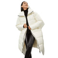 Ivory - Front - Dorothy Perkins Womens-Ladies Padded Tall Long Coat
