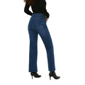 Indigo - Back - Dorothy Perkins Womens-Ladies Stretch Crop Kickflare Tall Jeans