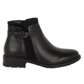 Black - Back - Good For The Sole Womens-Ladies Mia Wide Ankle Boots