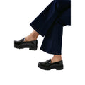 True Black - Side - Dorothy Perkins Womens-Ladies Liza Patent PU Chunky Heel Loafers