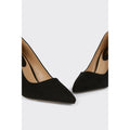 Black - Back - Dorothy Perkins Womens-Ladies Dash Pointed Wide Court Shoes