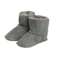 Grey - Front - Eastern Counties Leather Baby Sheepskin Touch Fasten Tab Booties