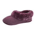 Plum - Front - Eastern Counties Leather Womens-Ladies Full Sheepskin Turn Slippers