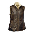 Chocolate Forest - Front - Eastern Counties Leather Womens-Ladies Gilly Sheepskin Gilet