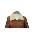 Brick Forest - Back - Eastern Counties Leather Womens-Ladies Hillary Aviator Sheepskin Coat