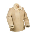 Mushroom - Front - Eastern Counties Leather Womens-Ladies Hillary Aviator Sheepskin Coat
