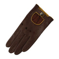 Brown-Ochre - Front - Eastern Counties Leather Womens-Ladies Driving Gloves