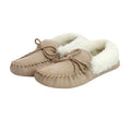 Camel - Front - Eastern Counties Leather Womens-Ladies Hard Sole Sheepskin Moccasins