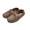 Taupe - Front - Eastern Counties Leather Mens Fabric Lined Moccasins