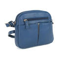 Blue-Ivory - Back - Eastern Counties Leather Womens-Ladies Marnie Colour Panel Bag
