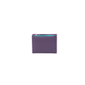 Purple-Turquoise - Lifestyle - Eastern Counties Leather Womens-Ladies Isobel Contrast Zip Purse