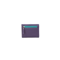 Purple-Turquoise - Front - Eastern Counties Leather Womens-Ladies Isobel Contrast Zip Purse