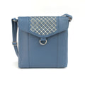 Slate Blue - Front - Eastern Counties Leather Womens-Ladies Janie Leather Handbag