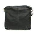 Black - Back - Eastern Counties Leather Womens-Ladies Leona Ruched Leather Handbag
