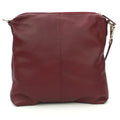Merlot - Back - Eastern Counties Leather Womens-Ladies Leona Ruched Leather Handbag