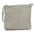 Light Grey - Back - Eastern Counties Leather Womens-Ladies Leona Ruched Leather Handbag
