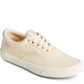 Natural - Front - Sperry Mens Seacycled Striper II CVO Suede Trainers
