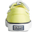 Lime-White - Back - Sperry Womens-Ladies Bahama 2.0 Boat Shoes