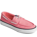 Pink-White - Front - Sperry Womens-Ladies Bahama 2.0 Boat Shoes