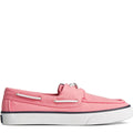Pink-White - Side - Sperry Womens-Ladies Bahama 2.0 Boat Shoes