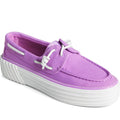 Purple-White - Front - Sperry Womens-Ladies Bahama 2.0 Boat Shoes