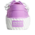 Purple-White - Back - Sperry Womens-Ladies Bahama 2.0 Boat Shoes