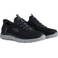 Charcoal - Front - Skechers Mens Summits - High Range Slip-on Shoes