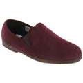 Wine - Front - GBS Exeter Mens Twin Gusset Slipper - Mens Slippers