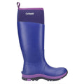 Purple - Lifestyle - Cotswold Womens-Ladies Contrast Panel Wellington Boots
