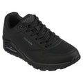 Black - Front - Skechers Mens Uno Stand On Air Lace Up Trainers