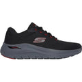 Black-Red - Back - Skechers Mens Arch Fit 2.0 Trainers