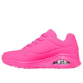Hot Pink - Back - Skechers Womens-Ladies Uno - Night Shades Trainers