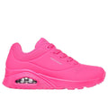 Hot Pink - Side - Skechers Womens-Ladies Uno - Night Shades Trainers